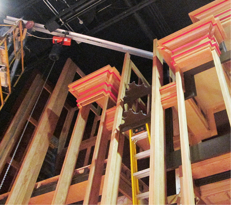 Organ towers installation at Blair